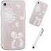 Produktbild iphone 6/6S Handyhülle Für WYRHS TPU Silikon Glatter Guter in Der Qualität Schöner Muster Entwurf Kratzer Beständiger Schock Absorbierender Transparenter Telefon Shell-Liebe+Metall Berühren Stift
