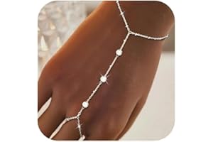 Calkkrer Goldene Handkette Armband Mit Fingerring, Elegante Kristall Armbänder, Modische Handkette Ring Handkette, Frauen Hand Chain Bracelet, Sommer Trend Handschmuck