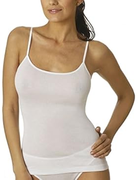 CANOTTIERA DONNA INTIMO IN COTONE FILO SCOZIA SPALLA STRETTA VAJOLET BY SELINA CT5451 MISURE 2-3-4-5-6 BIANCO...