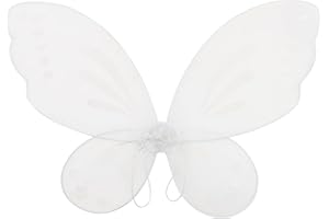 NUOBESTY WeißE SchmetterlingsflüGel Fee EngelsflüGel FüR MäDchen Prinzessin Party KostüM Geburtstag Kostümvorstellung