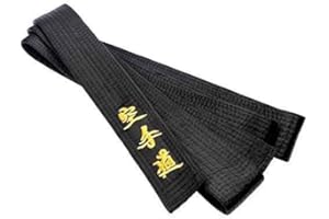 SHIHAN Karate Black Belt 100% Cotton (Japanese Embroidery) 300cm , Ideal For Personalized Embroidery