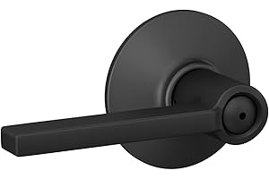 Schlage F40 V LAT 622 Latitude Privacy Lock Lever, Matte Black