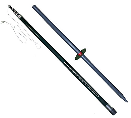 Vogelscheuche Vogelschreck Raubvogel-Drache Habicht mit hochwertigem 4 Meter Glasfaser-Teleskopstab, Spannweite 1,40 m - 5