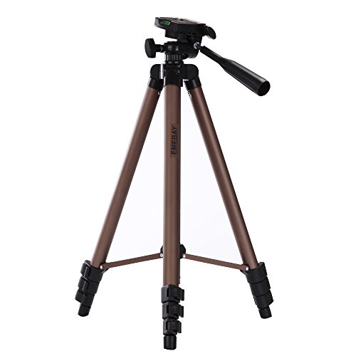 EMEBAY - 125 cm Generale di treppiede (Ultra - leggera regolabile) + Adattatore di sostegno Smartphone; Treppiede Per Telecamera digitale, Telecamera, Fotocamera digitale SLR , Smartphone , Treppiede proiettore, (Treppiede iPad, ma non Comprende l 'adattatore), il Filo di 1/4