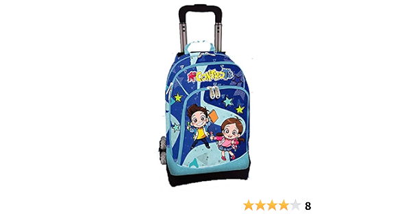 POOLOVER Trolley scuola staccabile glitterato Me Contro Te : Amazon.it:  Valigeria