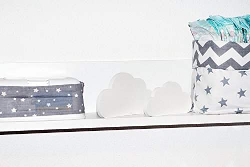 luvel – 3D-Wanddeko Kinderzimmer 5er-Set – (M6) *** NEUHEIT *** süße weiße Wolken mit 3D-EFFEKT in TOP Qualität / 10mm Kunststoff / MADE IN GERMANY - 2