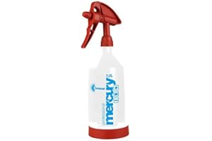 Kwazar Mercury Super PRO+ flacon pulvérisateur avec joint Viton rouge pulvérisateur 1,0 litre blanc/rouge, 10,4 x 10,4 x 35 cm vaporisation réglable, stabilité sûre