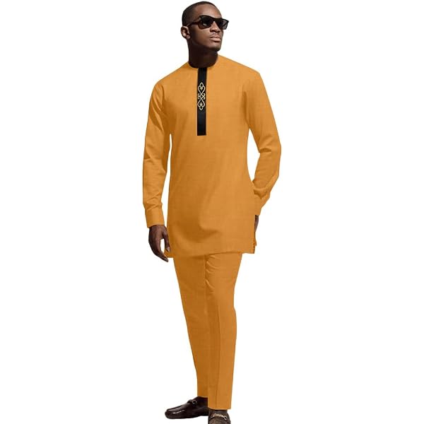SEA&ALP Afrcan Men‘s Clothng Fashon Sut Two Peces Set Dashk Outft Top Pant Tracksut
