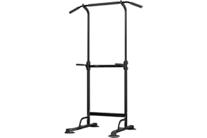 ‎SOGES soges Dip-Station Kraftturm mit Klimmzugstange Multifunktions Krafttraining klimmzugturm,Ideal für Home-Gym