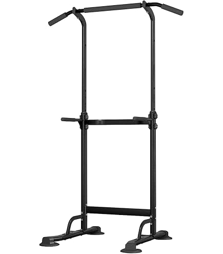 Power Tower Auracraft – Station Traction Multifonction – Hauteur Réglable 169-210 Cm – Cadre Acier – Poignées Mousse