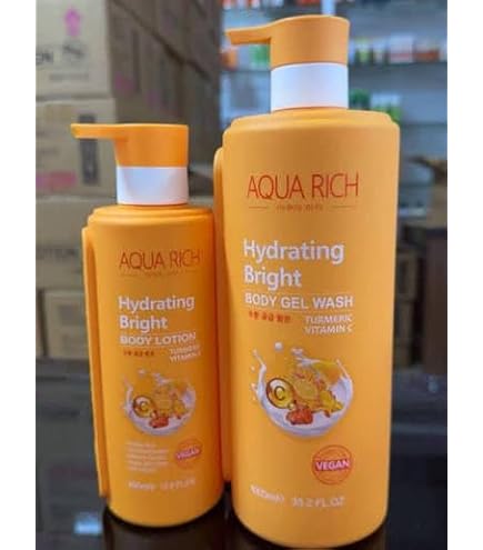 Aqua Rich Hydrating Bright Body Lotion 500ml (Vitamin C & Tumeric