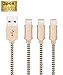 Produktbild OTISA 3*1.5M iPhone Ladekabel Lightning USB Kabel für Apple iPhone 6 Plus/6 /5/5S/6s iPad 4 iPad Mini/Air iPod 5/ iPod7(Gold)