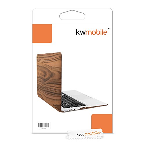 kwmobile Hardcase Laptop Hülle für Apple MacBook Air 13″ (ab Mitte 2011) – Holz Maserung Design Braun dünne gummierte Schutzhülle Cover Case Tasche - 7
