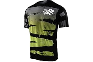 HULG Maillot De VTT pour Homme Manches Courtes Respirant Séchage Rapide,Cyclisme pour VTT Vélo De Route/Multisport/Fitness