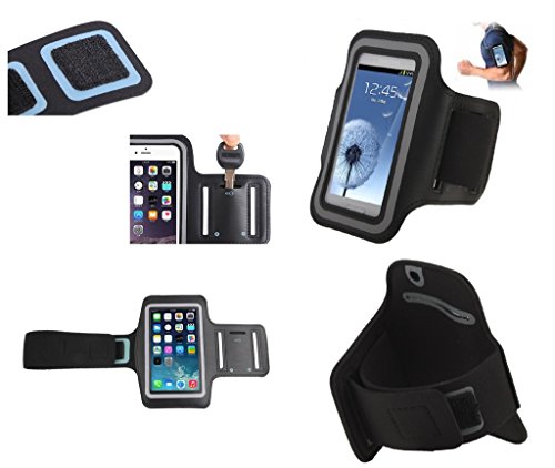 DFV mobile - Armband Professional Cover Neoprene Waterproof Wraparound Sport with Buckle for => Zen Mobile Ultrafone 303 Play > Black