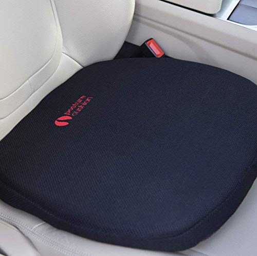 Posture Cushion - Súper Grueso Gel Tacto Asiento Cojín. Gran Para Moderno Más Firme Coche Asientos. Previene The Dolor Y Rigidez En Su Piernas Y Espalda Cuando Asiento En El Coche Home Y Office. Disponible Con Negro Transpirable Funda Y Antideslizante Base. Gran Calidad Y Valor Para Dinero