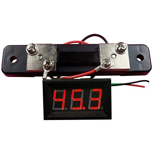 50A LED Current Meter Digital Display To Measure 0-50A Current In Red Color With Shunt