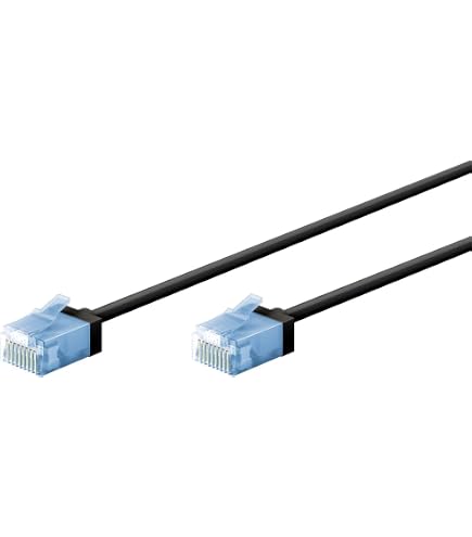 Câble Réseau Goobay CAT 6A 1m - Connecteur Anglé 90° - Pour PlayStation, Xbox, PC - Noir