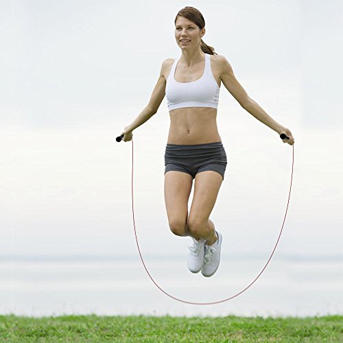 E-PRANCE Speed Rope Springseil für Sport & Fitness, High Speed Seil mit Kugellager Ideal für WOD’s, Double Unders, Crossfit, MMA, Boxen - 7