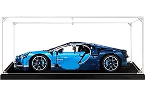 ZHLY Vitrine en acrylique pour Lego 42083 Technic Bugatti Chiron, épaisseur 2 mm, 62 x 30 x 20 cm, protection contre la poussière