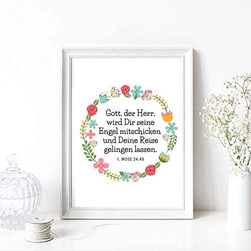 Din A4 Kunstdruck ungerahmt - Spruch - Gott, der Herr - Engel