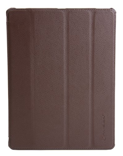 Invision® iPad 2 iPad 3 und iPad 4 Intelligente Hülle – Tolles Design – Magnetische Aufweck/Schlaf-Funktion – Hochwertiges PU-Leder (iPad 2 3 4 / Braun) - 3