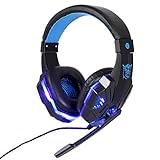 【Surround Stereo-Sound:】Unsere JUHALL Gaming Headset verfügt hochwertiger Bass-Surround-Sound, es macht unser JUHALL zu einem rundum gelungenen Sounderlebnis. Sie können keine äußerlichen Umgebebungslärm hören, aber das Spiel oder Musik genießen.