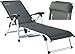Produktbild STABIELO Relaxing Liege mit KOPKISSEN - Lounger Titanium - SEHR STABIEL MIT ARMLEHNEN - VERTRIEB Holly Produkte FÄCHERSCHIRME GEGEN AUFPREIS -