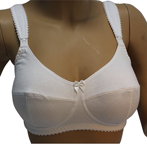 Classic non-wired Maternity and Nursing Bra, Size 42 G, Colour White