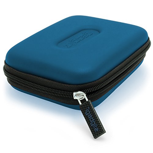 igadgitz Blau EVA Hart Tasche Schutzhülle für Western Digital My Passport Ultra, Ultra Metal, Air, Mac, X & WD Elements 500GB 1TB 2TB 3TB Tragbare Externe Festplatte Etui Case Cover - 4
