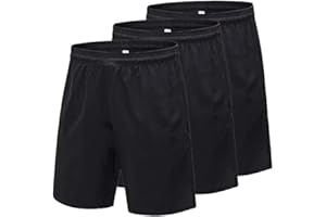 Yuerlian 3 Pack Mens Shorts Quick Dry Running Gym Workout Casual Short with Pockets