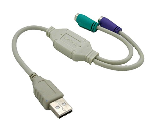 DaoRier USB zu PS/2 PS2 Adapter 2 X Mini-Din 6 Buchse USB A Stecker 2x Maus Tastatur an USB, 3 Stück - 7