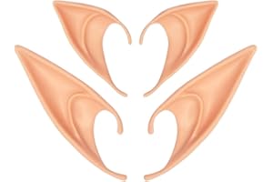 PLANDLELEE Elf Ears Cosplay, 2 Paar Elfen Ohren, weiche Elfenohren Cosplay, Elfen Ohren für Halloween Weihnachtsfeier Cosplay Karneval Party Fasching Kostüm Zubehör