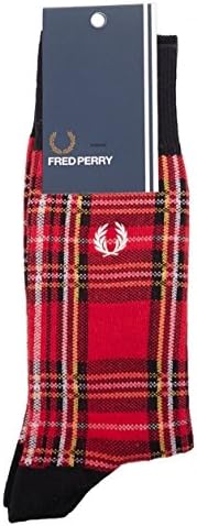 Fred Perry Acc Royal Stuart Tartan Socks 6-8 RED