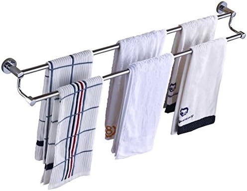 towel rack/Longer stainless steel double Towel rack/ Bathroom accessories Free Punch-E