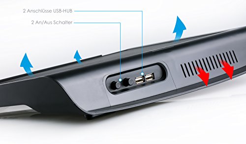 NOTEBOOK LAPTOP KÜHLER COOLER STÄNDER- 5 x LÜFTER – 2 x USB – 10 – 17″ ZOLL - 3