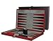 Produktbild CHH 3042L 18 Zoll Black and Red Kunstleder Backgammon Set