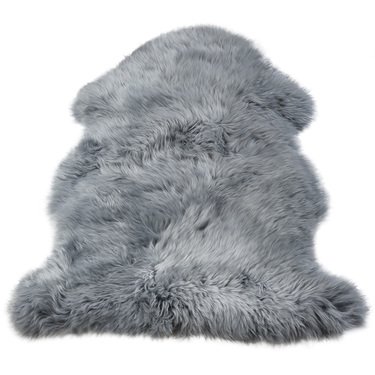 Premium New Zealand Lammfell grau Spitzenqualität ca. 105-110 cm waschbar geruchsneutral - 2
