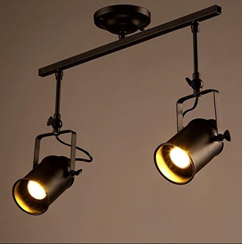 Osraed American Retro Industrial Wind Clothing Store Ceiling Track Lighting Exhibition Will Bar Single Thread Spotlight,Double Suction Feeding Led Cup
