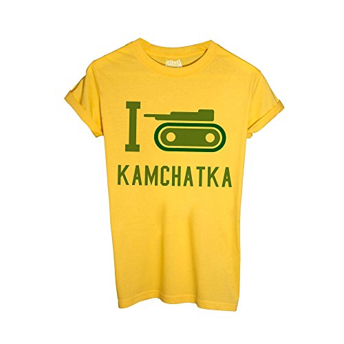 T-Shirt I Love Kamchatka - RISIKO - Games by Mush Dress Your Style - Uomo-XL-Gialla