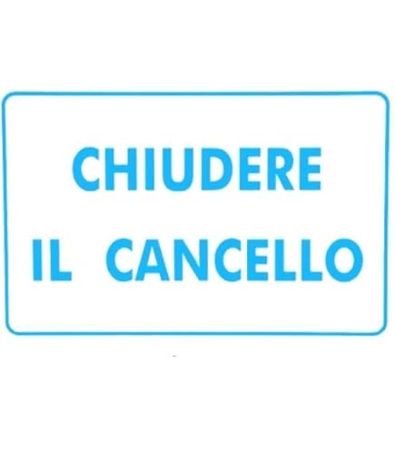 Cartello 'Chiudere Cancello' In Alluminio - 15x20 Cm | Per Esterno, Spessore 3 Mm - Foto 10