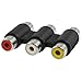 Price comparison product image AV 3 RCA to RCA Female Audio Video Coupler Adapter Connector