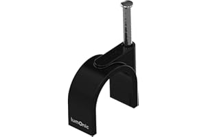 Lumonic 100x collier de serrage à clou 12mm pour câble noir - collier de serrage avec clou de 25mm par ex. pour la fixation au mur - serre-câbles différentes tailles 4-14mm