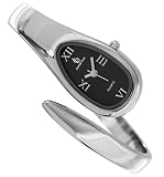 Crystal blue Damen Spangenuhr analog Quarz mit Metallband 20021