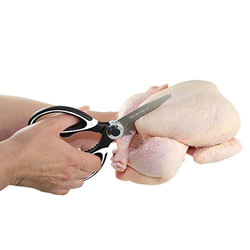 Küchenschere: Scissors Kitchen with Glove Multi-Purpose Utility Scissors for Cutting Poultry, Fish, Meat, Vegetables, Herbs, Meat and BBQ - 2