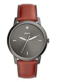 Fossil FS5479 The Minimalist 3H Uhr Herrenuhr Leder Edelstahl 5 bar Analog Braun