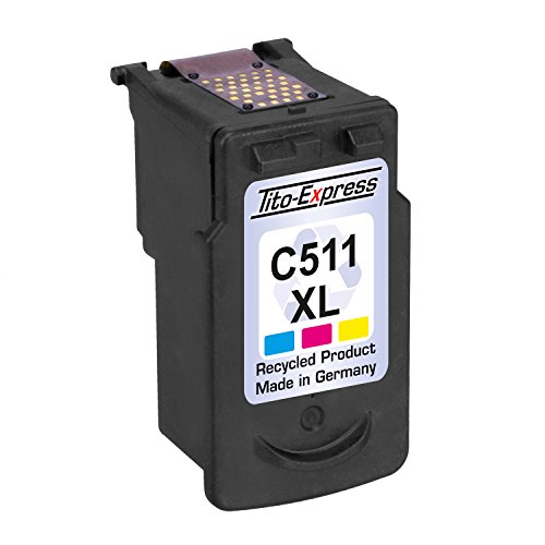 2x Tito-Express PlatinumSerie XXL Tintenpatrone kompatibel zu Canon PG-510XL & CL-511XL - 4