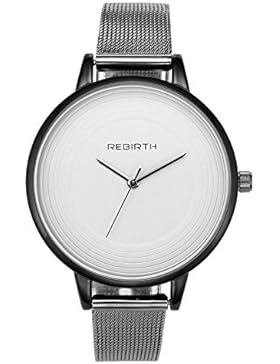 JSDDE Schöne Mode Armbanduhr Wasserdicht Zeitloses Design Edelstahl Mesh Band Uhren Klassisch Damen Mädchen Quarzuhr