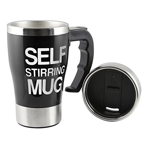 Tera® Aluminum selbstrührender Kaffeebecher Tasse Trinkbecher Becher Trinkflasche Wasserflasche Office Lazy Twist Self Stirring Mug für Coffee Kaffee Milch Tee Kakao Wasser - 2