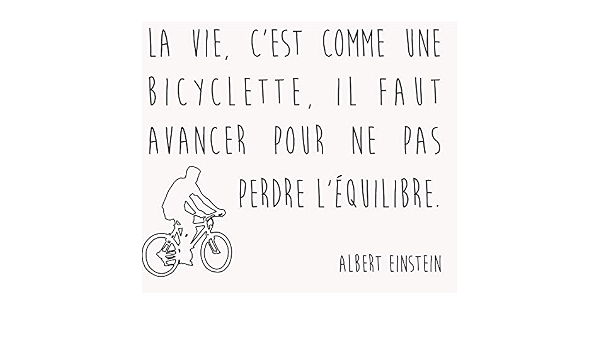 Poster Affiche Citations Celebres Albert Einstein La Vie C Est Comme Une Bicyclette Il Faut Avancer Pour Ne Pas Perdre L Equilibre 30x57cm Amazon Fr Cuisine Et Maison